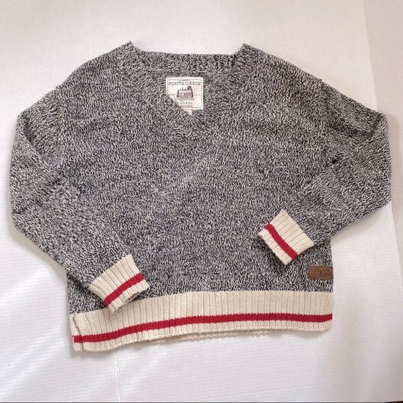 Roots women’s Cabin V Neck Sweater - size Small - Picture 7 of 9